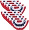 Patriotic Decorations, 4th of July Pleated Fan Flags American Us Bunting Flag Stars and Stripes Banner for Independence Day Memorial Day and Labour Day(9 Pieces,1.5 x 3 feet)